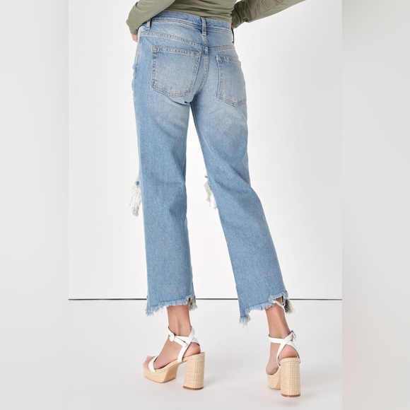 Free People Maggie Mid Rise Straight Leg Jeans - Picture 12 of 16